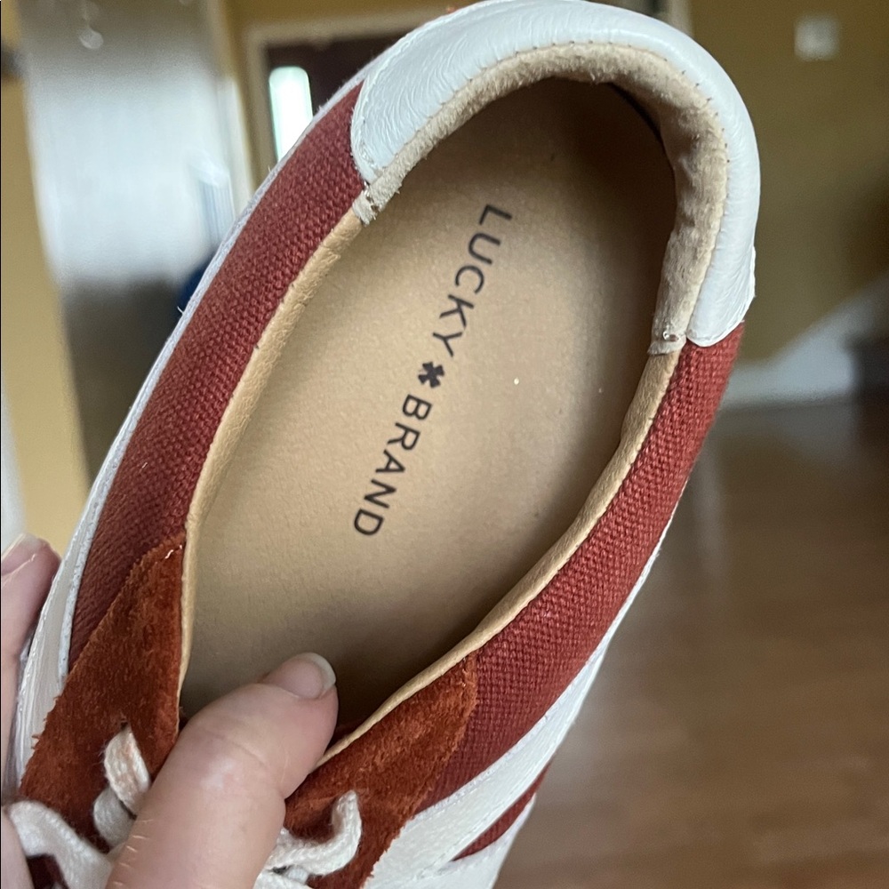 Lucky Brand women’s  Rust and White Sneakers - Picture 9 of 10
